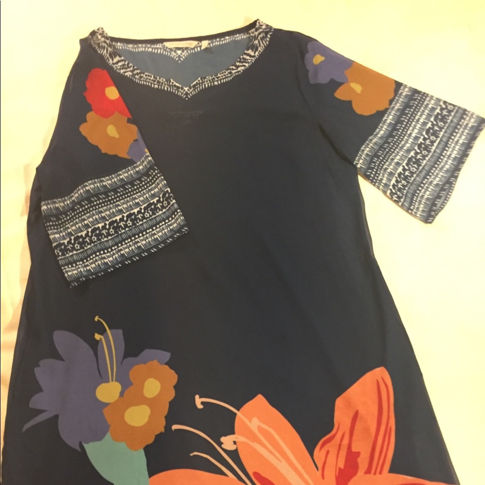 Soft chiffon dress.